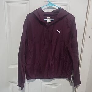 Victoria's Secret PINK Maroon Zip-Up Windbreaker